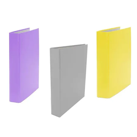Livepac Office Ringbuch DIN A5, 4-Ring, 3 Stück je 1x in grau, gelb und lila