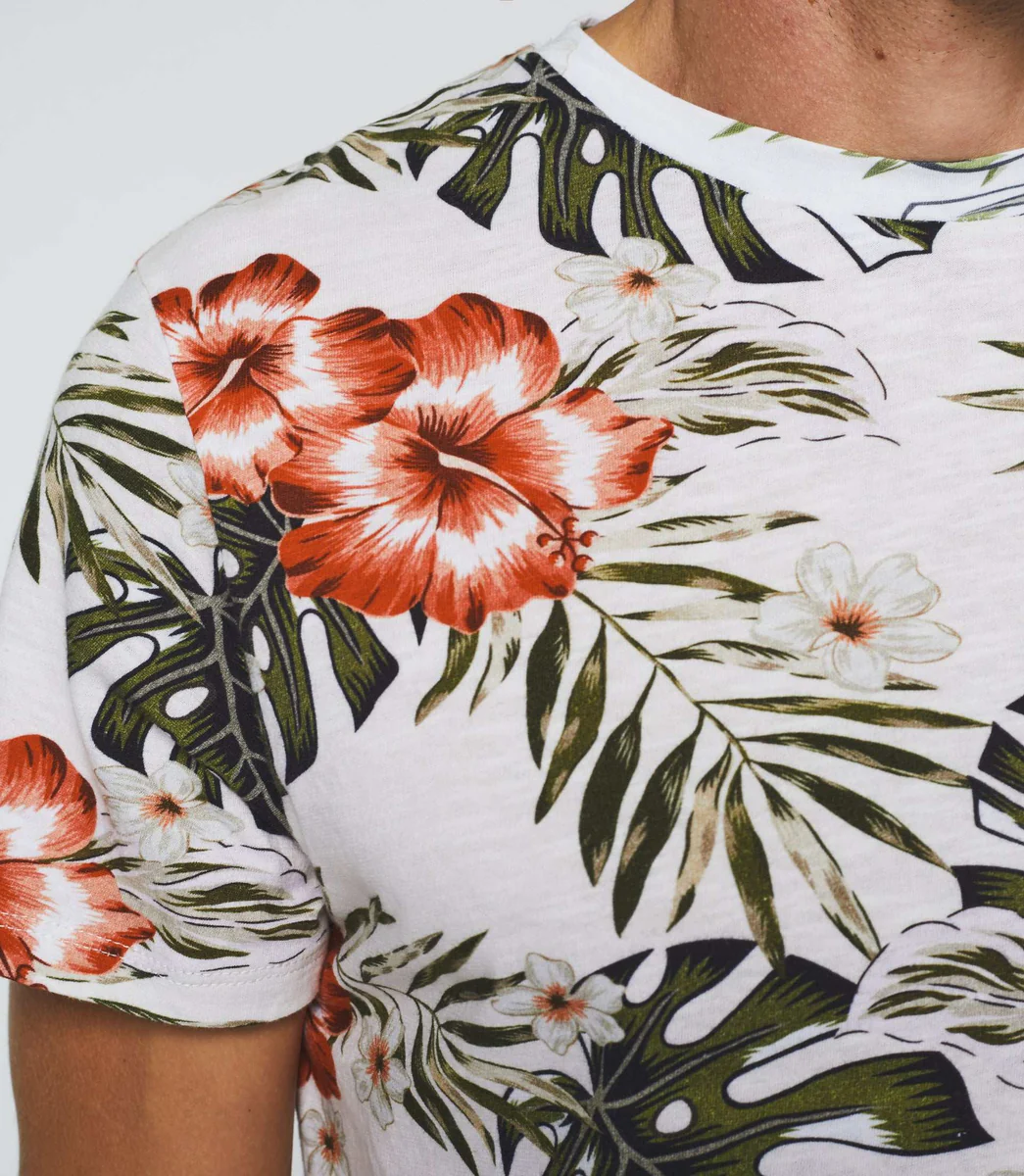 T-shirt à imprimé blanc 