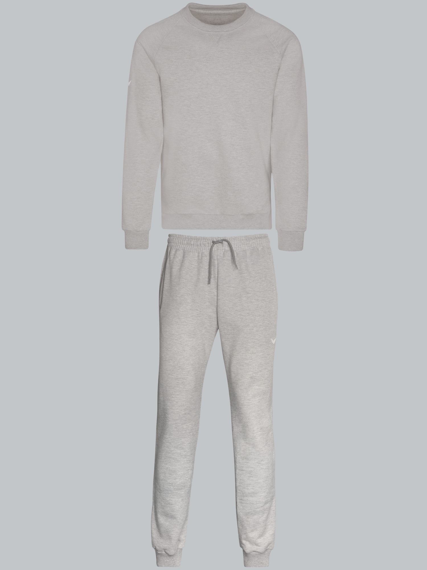 Jogginganzug in weicher Sweat-Qualität Grau-melange