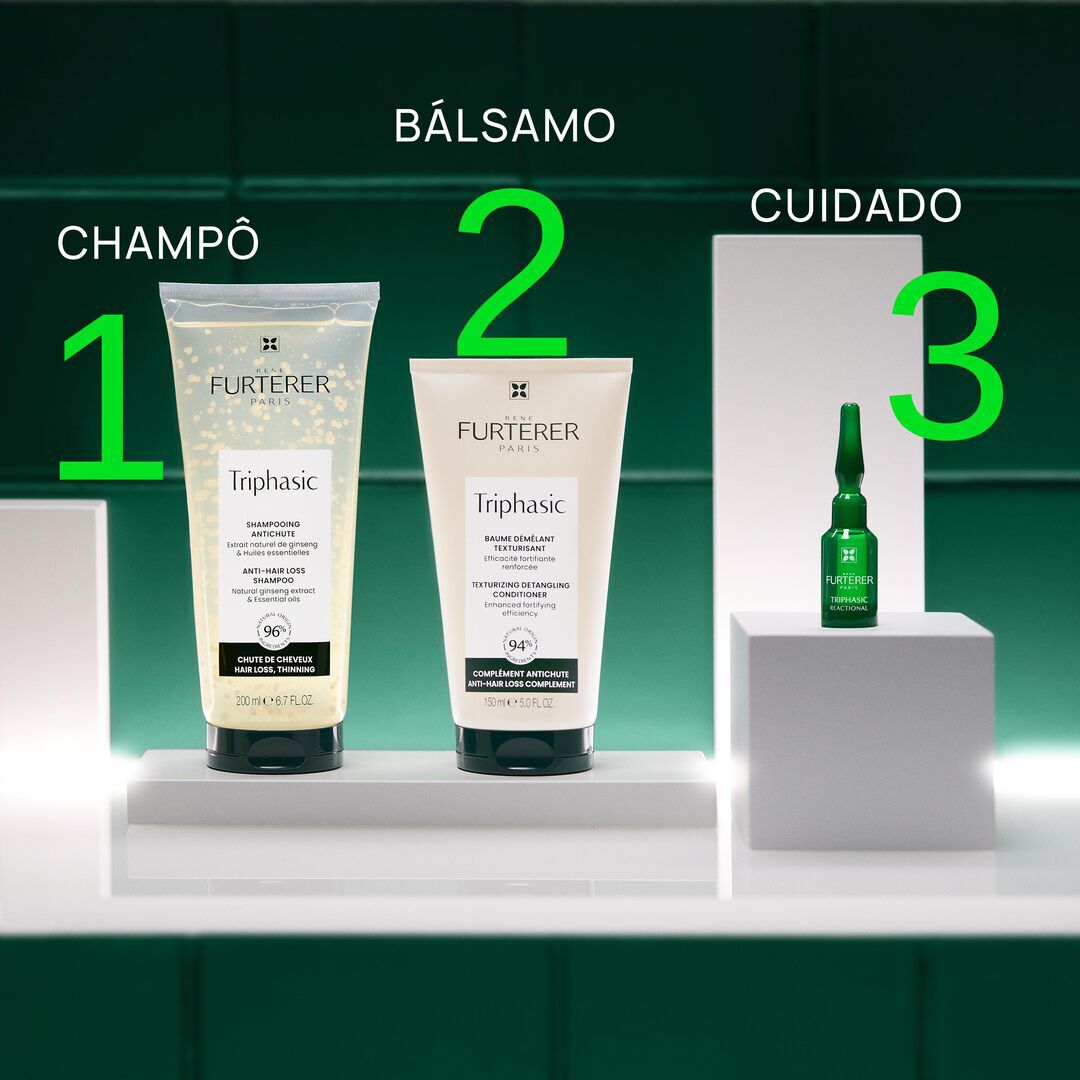 RENE FURTERER  Triphasic Reactional Cuidado 2 em 1 Antiqueda & Crescimento (12 doses) - 12un