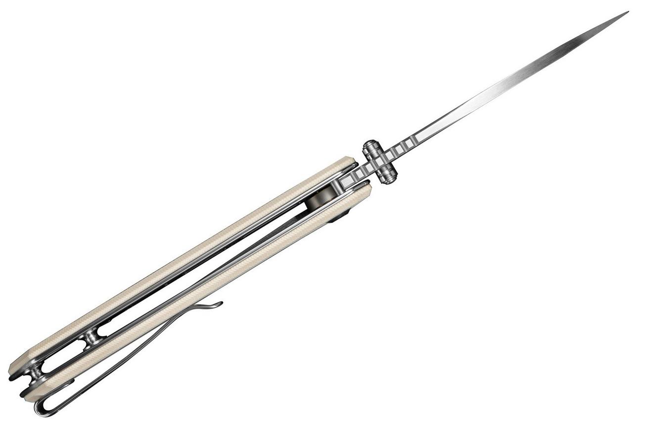 SENCUT Stratex S25055-2 Satin 9Cr18MoV, Ivory G10, zakmes