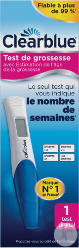Clearblue Test De Grossesse Digital Avec Estimation De L'Âge De Grossesse 1 Pièce