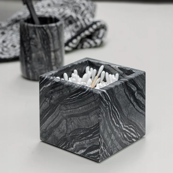 Mette Ditmer - Marble Cube, schwarz / grau