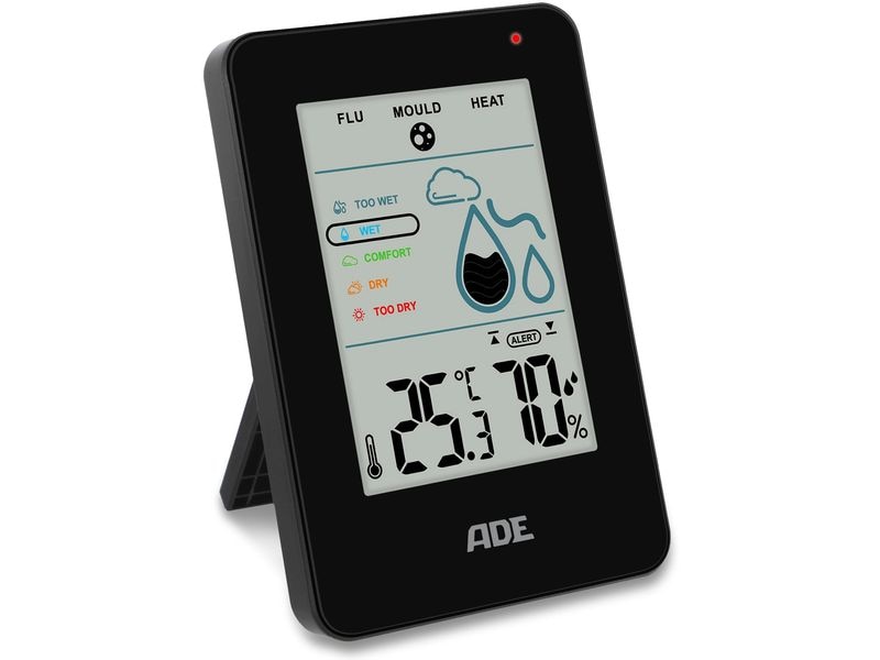 ADE Thermo-/Hygrometer digital Schwarz Digitales Thermo-/Hygrometer