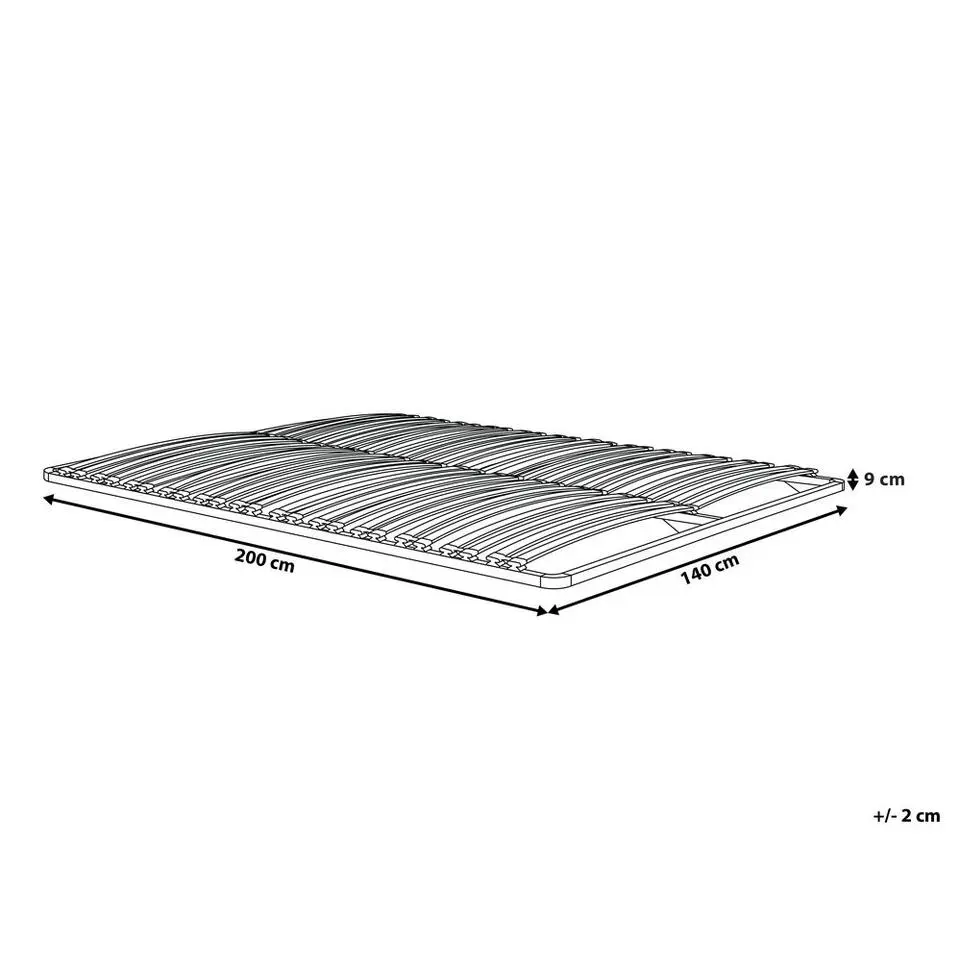 BASIC - Lattenbodem - Zwart - 140 x 200 cm - Staal