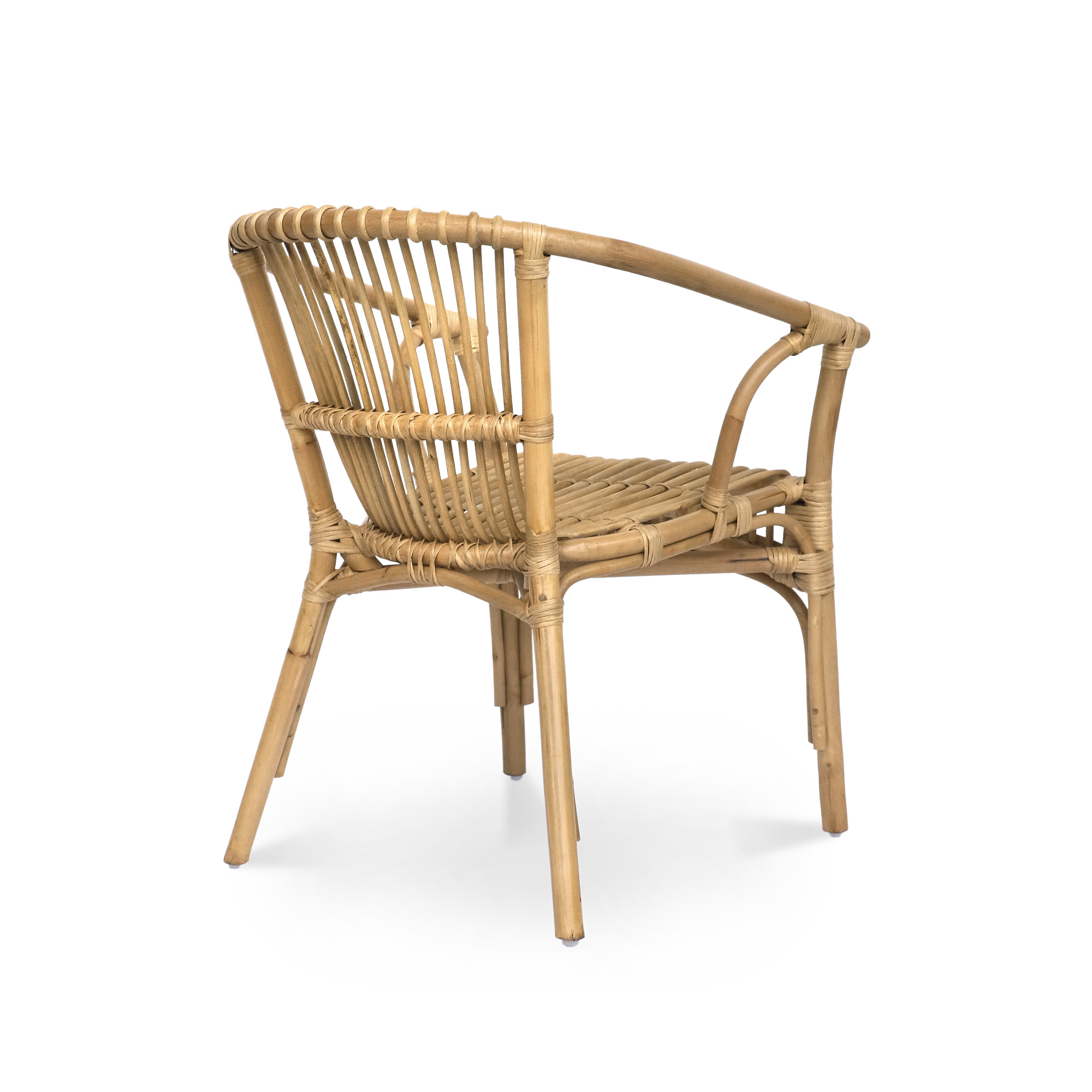 Rund-Lehnstuhl 'Trendton', Rattan natur, B 57 cm, H 76 cm, L 61 cm von fischer's lagerhaus