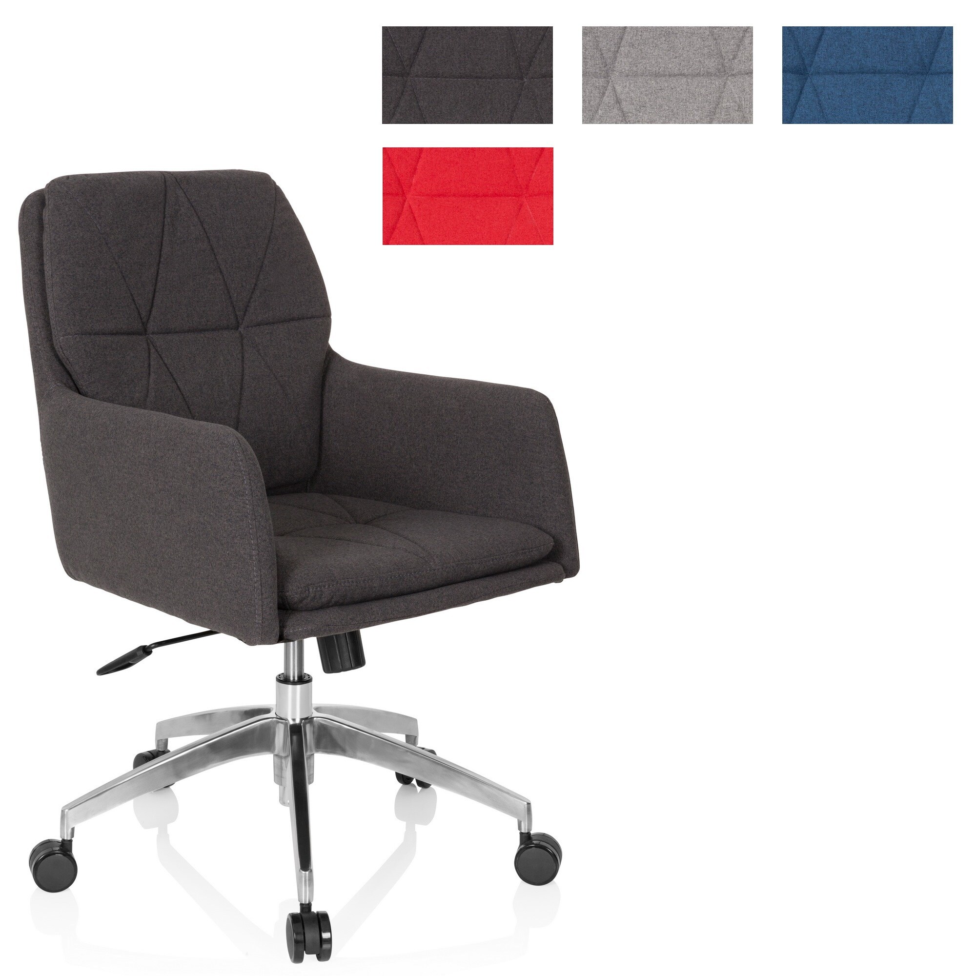 Home Office Bürostuhl SHAKE 350 Stoff mit Armlehnen hjh OFFICE
