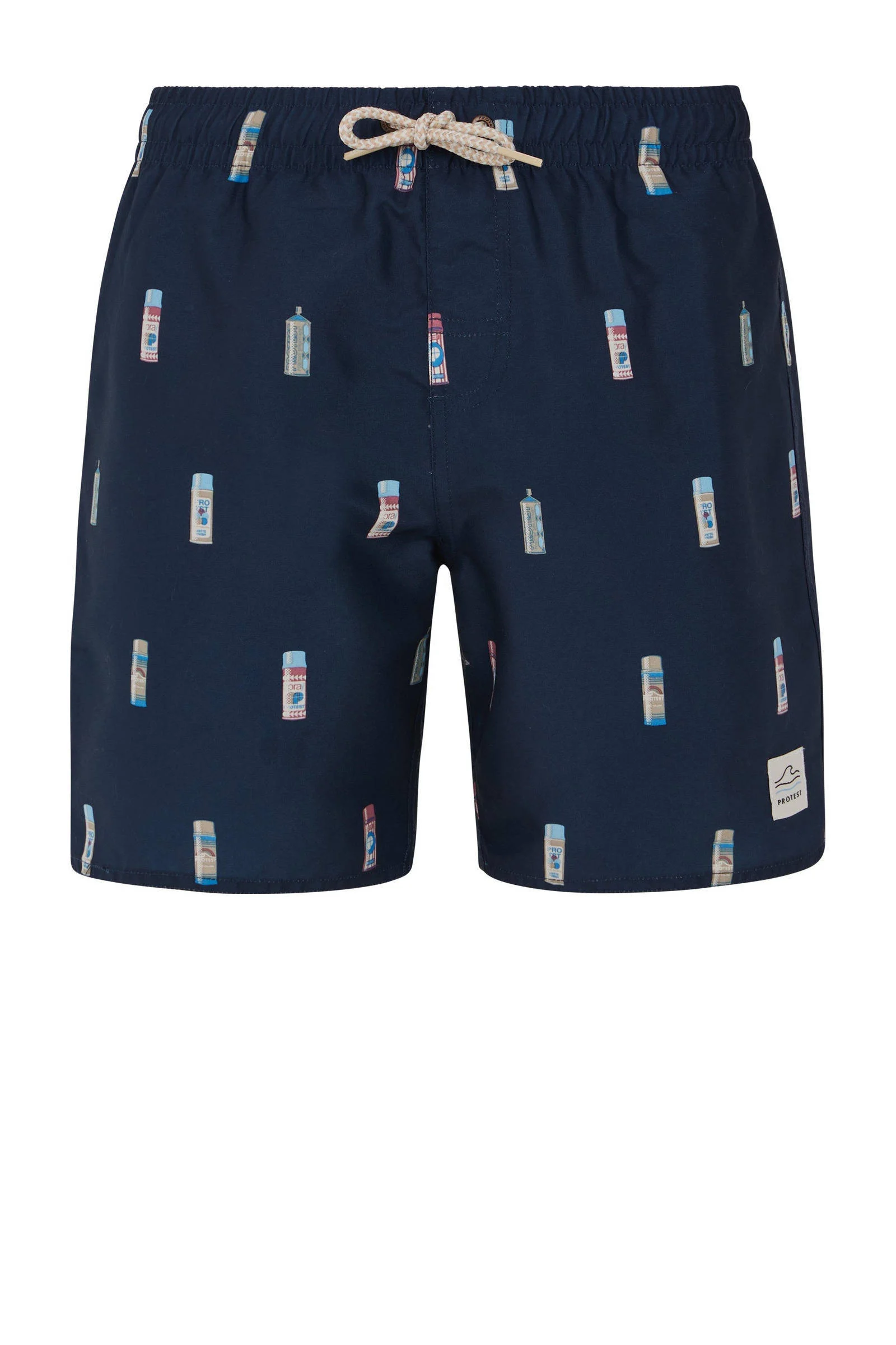 Protest zwemshort PRTBITMAP JR donkerblauw