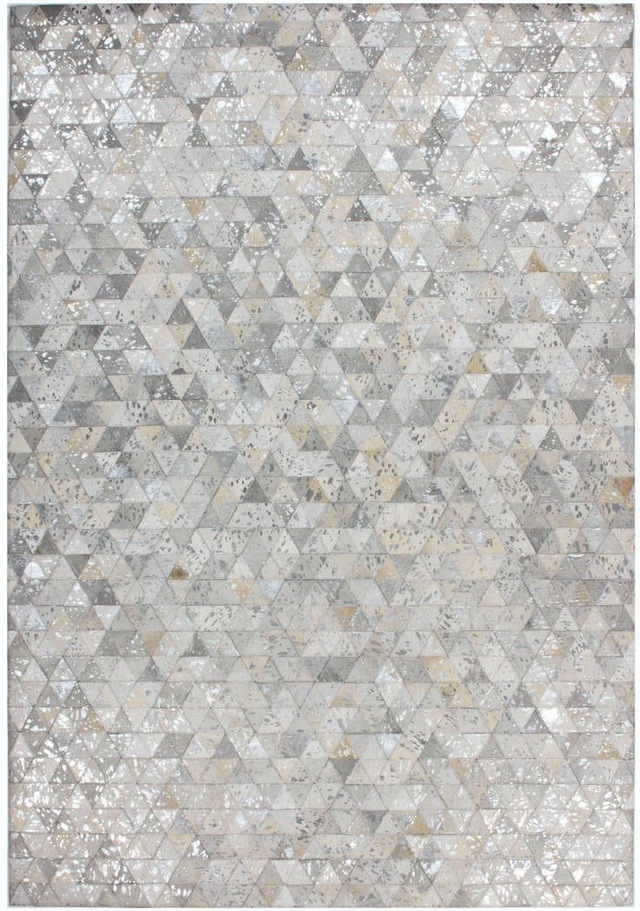Kayoom Fellteppich »Rocket 410« rechteckig 8 mm Höhe Patchwork-echtes Leder-Fell, Wohnzimmer