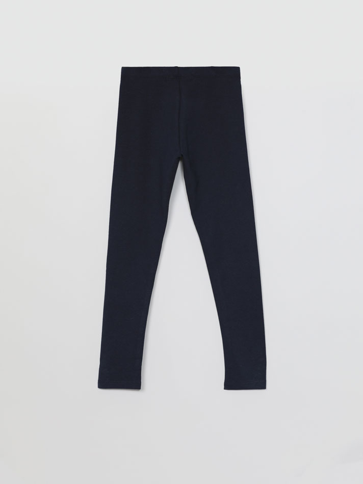 Conjunto de 2 leggings com listra lateral brilhante - Cinza/azul