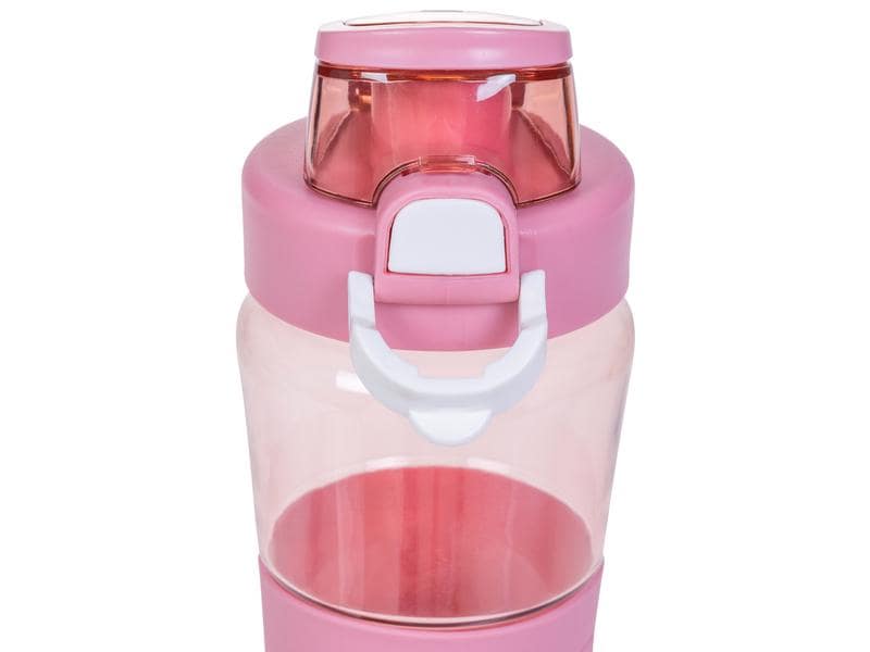 KOOR Trinkflasche Rosa 650 ml Handliche Flasche aus Kunststoff für den täglichen Einsatz