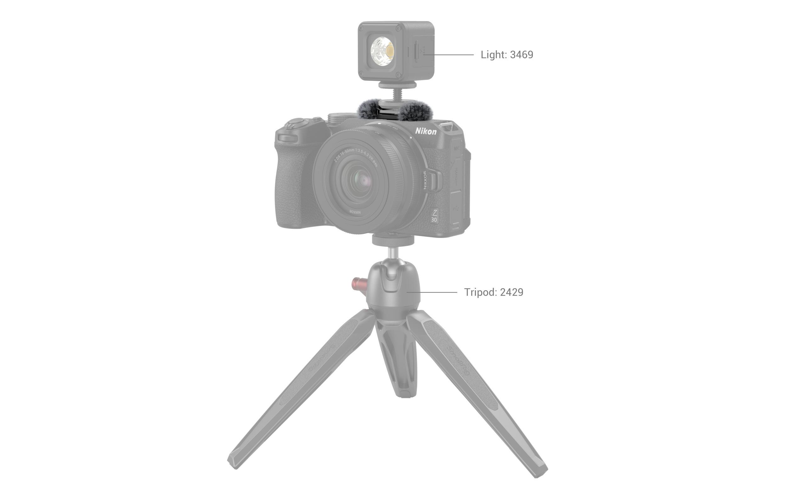 Adapter Windschutz für Nikon Z 30Windschutz mit Kaltschuhadapter für Nikon Z 30