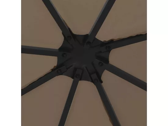 Tonnelle avec guirlande lumineuse à LED 3x3 m Taupe