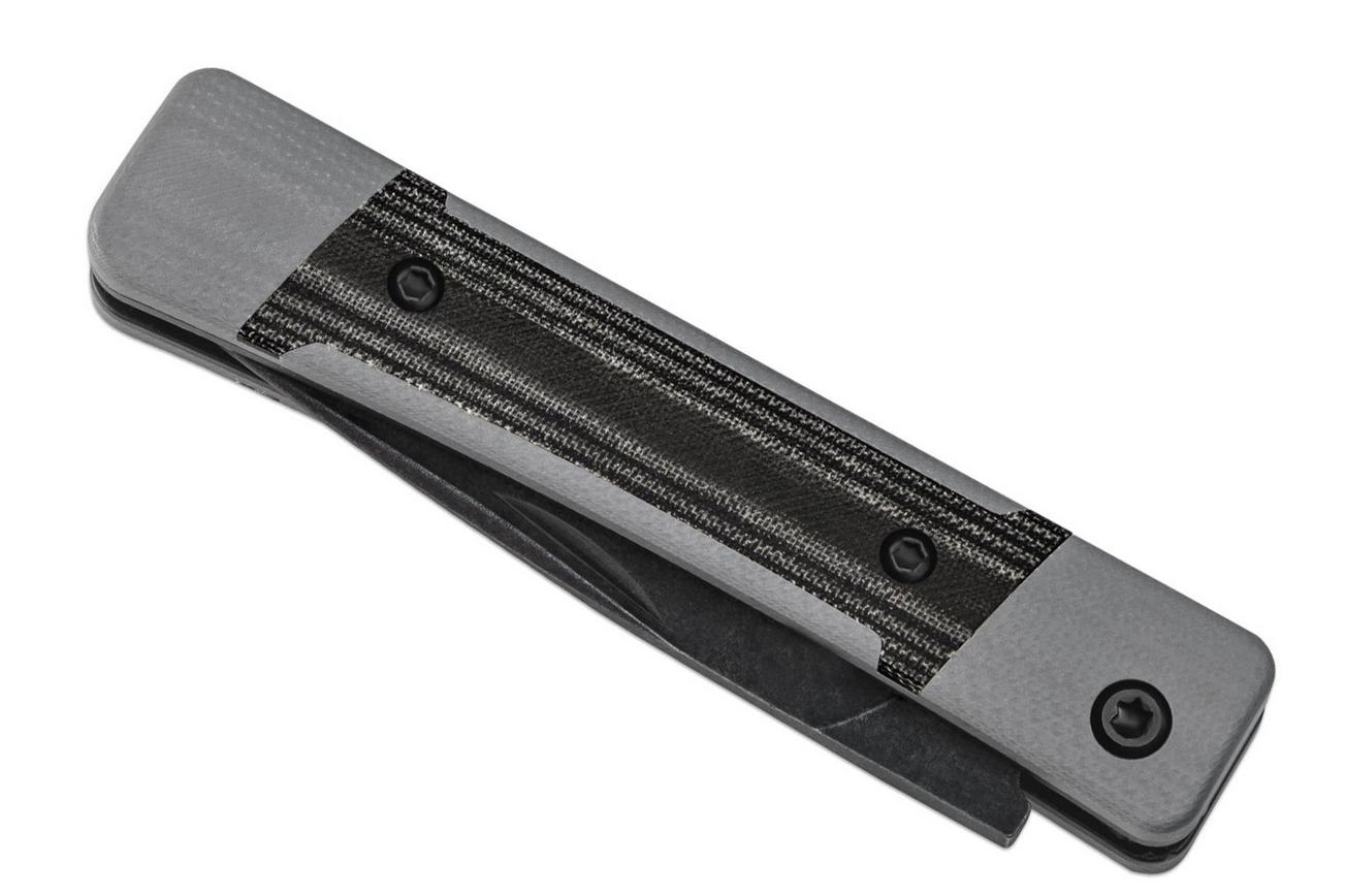 Kizer Little Grand V2670A2 Blackwashed Nitro-V, Grey G10 Black Micarta, zakmes, Jonathan Styles design