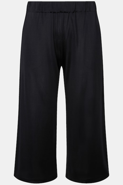 Slinky-Culotte, wadenlang, weites Bein, Elastikbund