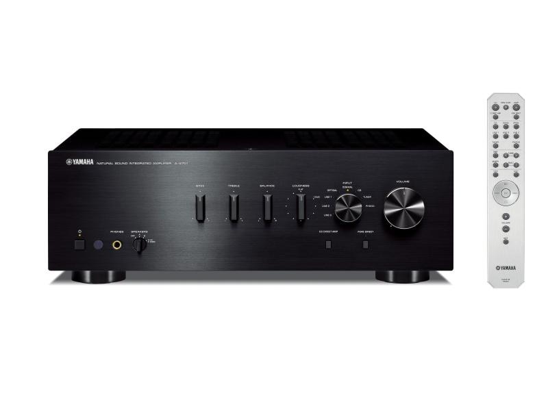 Yamaha Stereo-Verstärker A-S701 Schwarz Leistungsfähiger Vollverstärker mit Subwooferanschluss