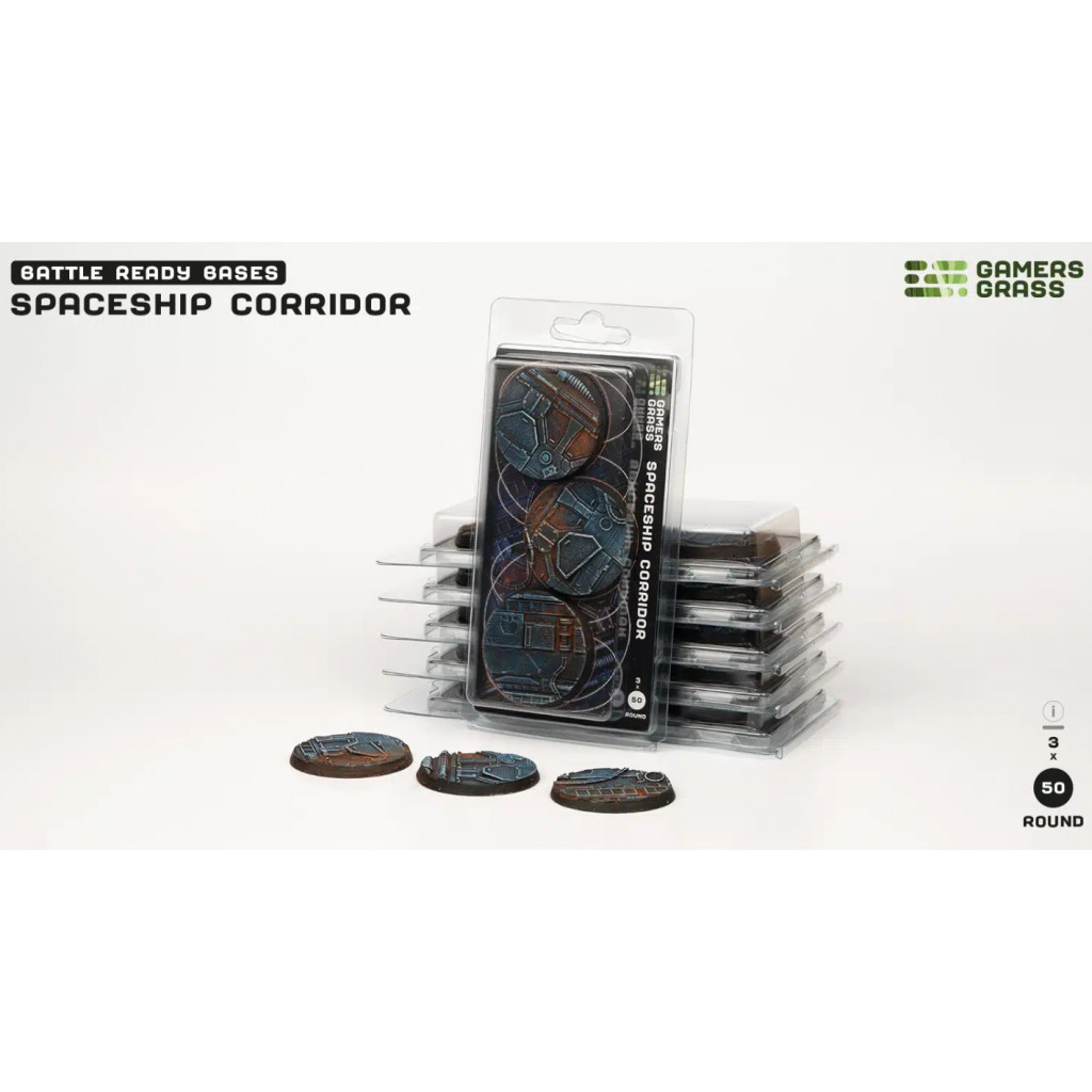 Spaceship Corridor Bases, Round 50mm (x3)