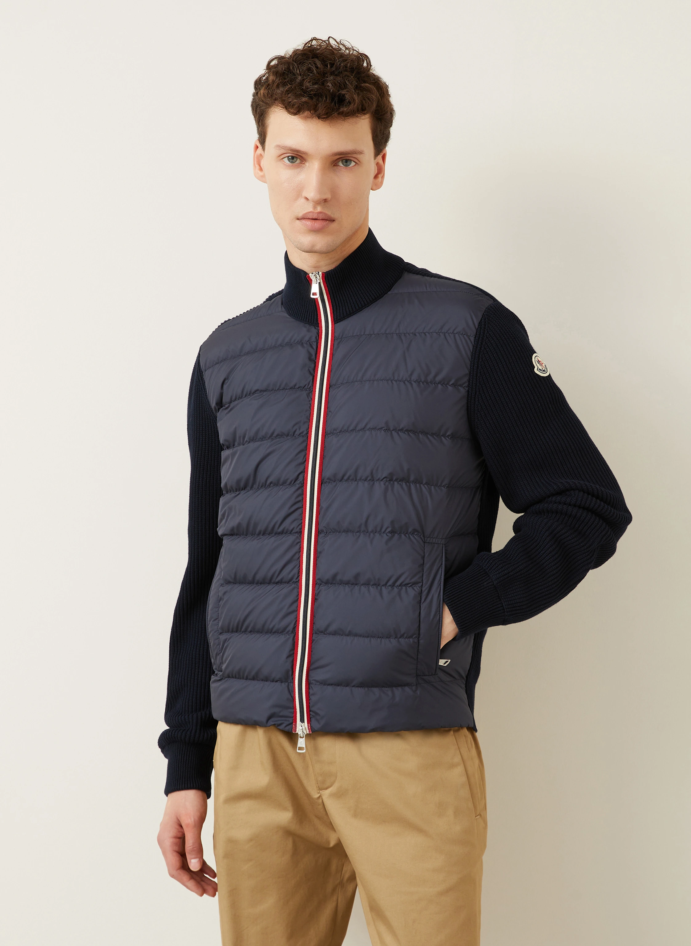 MONCLER Daunenjacke im Materialmix