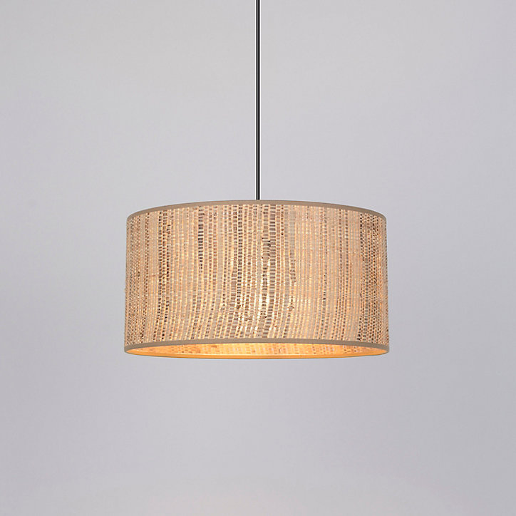 Suspension Cylindre E27 100W IP20 Corep naturel ⌀.38 x H.99 cm