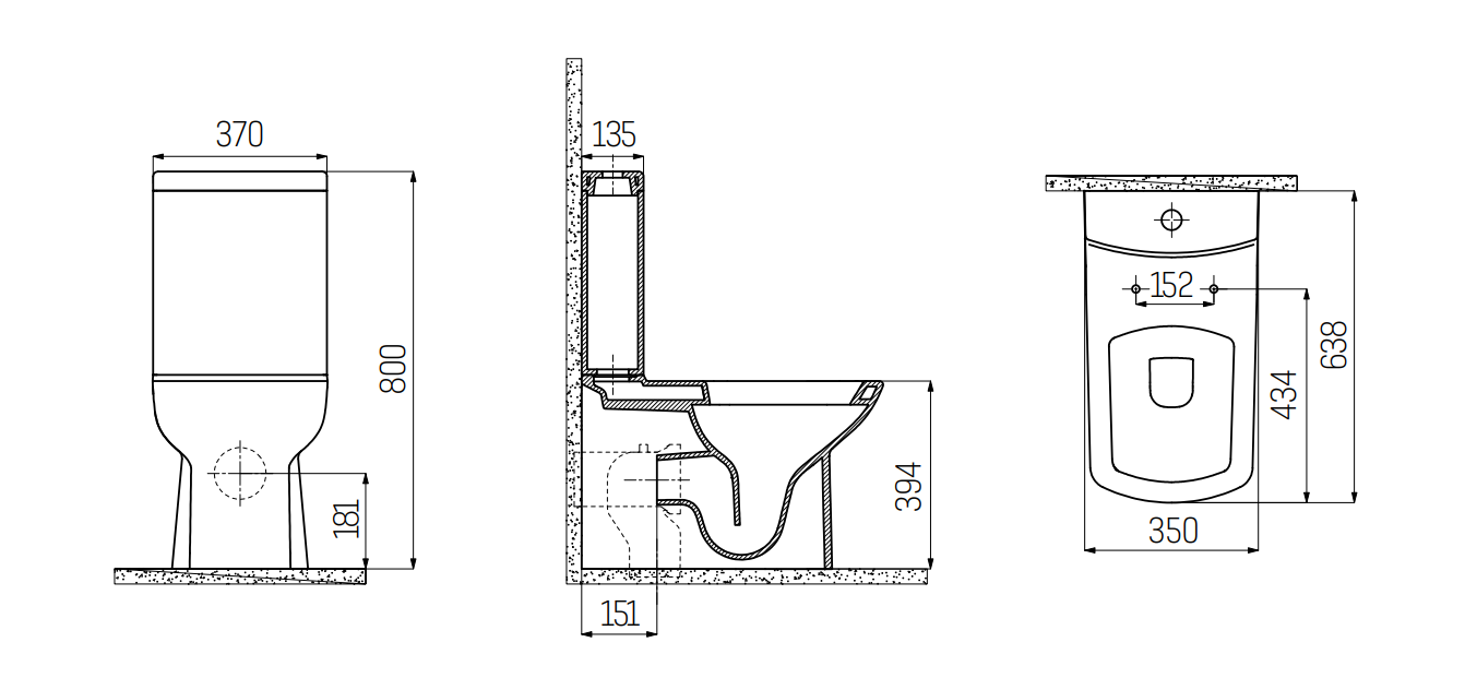 Sanigoods Lara staande wc met bidetsproeier wit glans