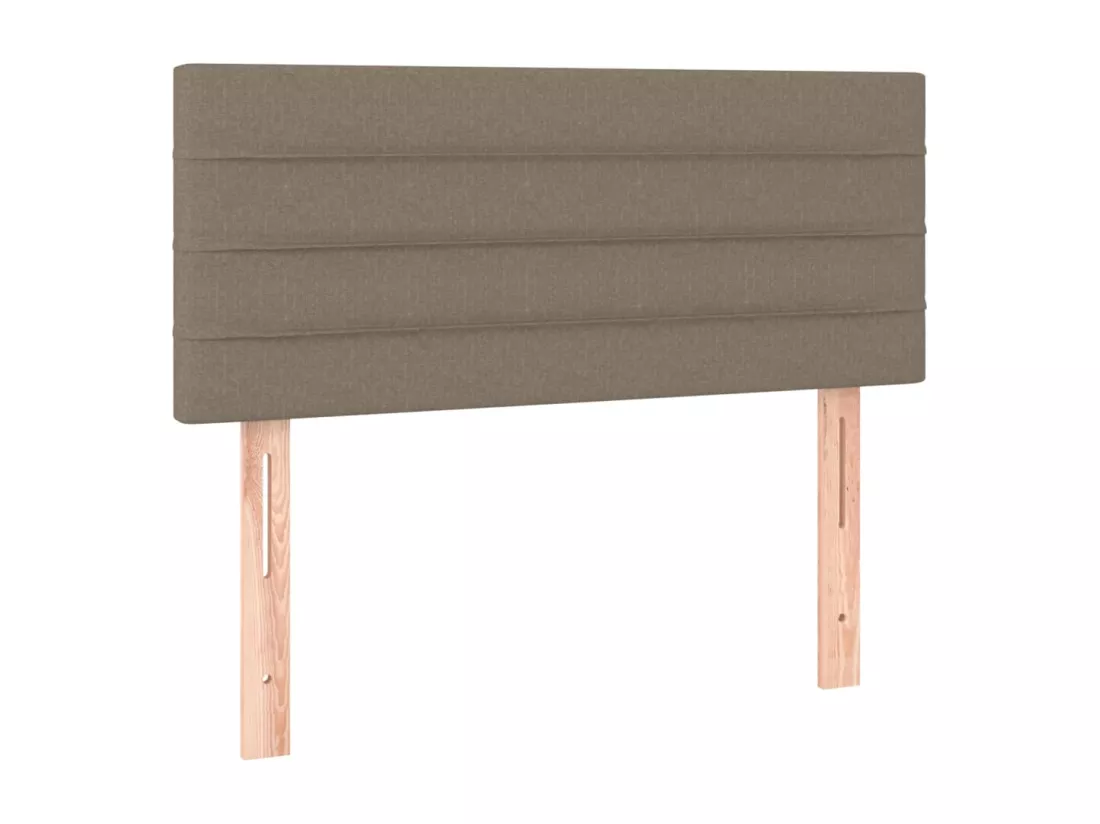 Sommier tapissier avec matelas et LED Taupe 90x190 cm Tissu