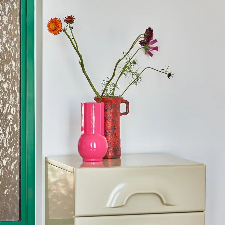 HKliving - Keramik Vase, L, espresso