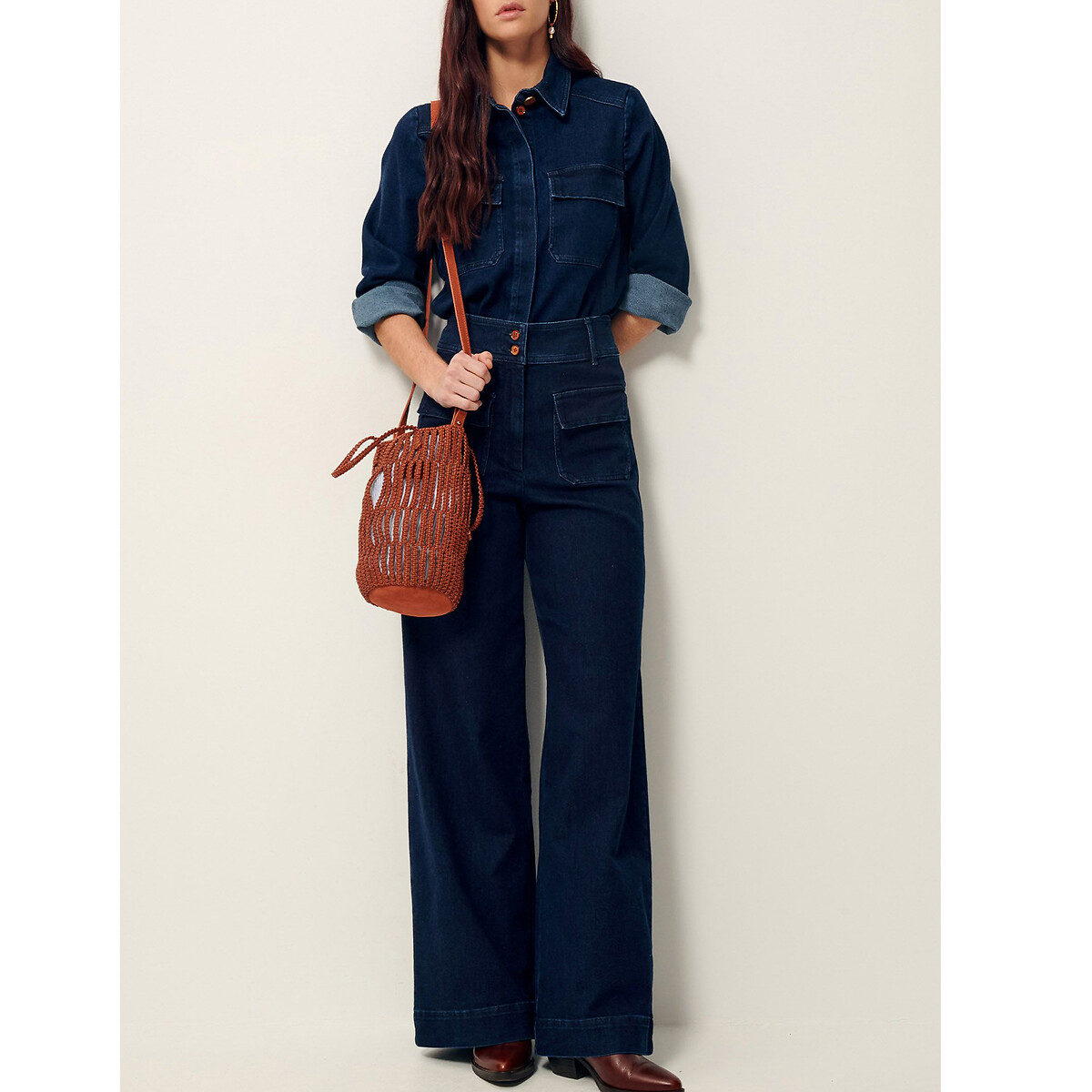 SESSUN<br>Camisa jeans de mangas compridas GUGGEN