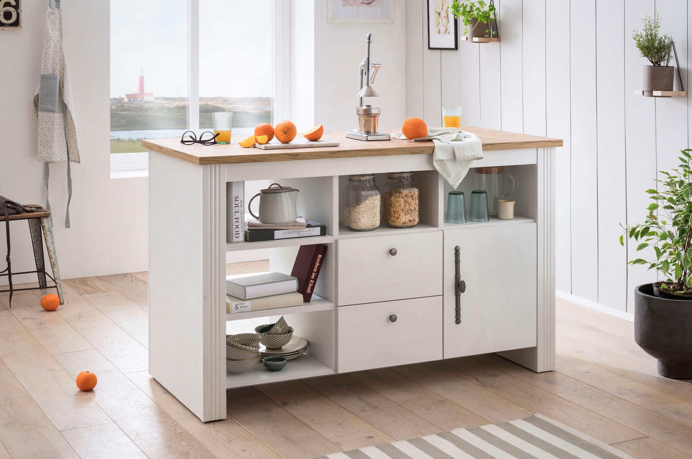 KOCHSTATION Unterschrank »KS-Westminster« Kücheninsel frei im Raum stellbar, Breite 150 cm, exclusiv by Otto