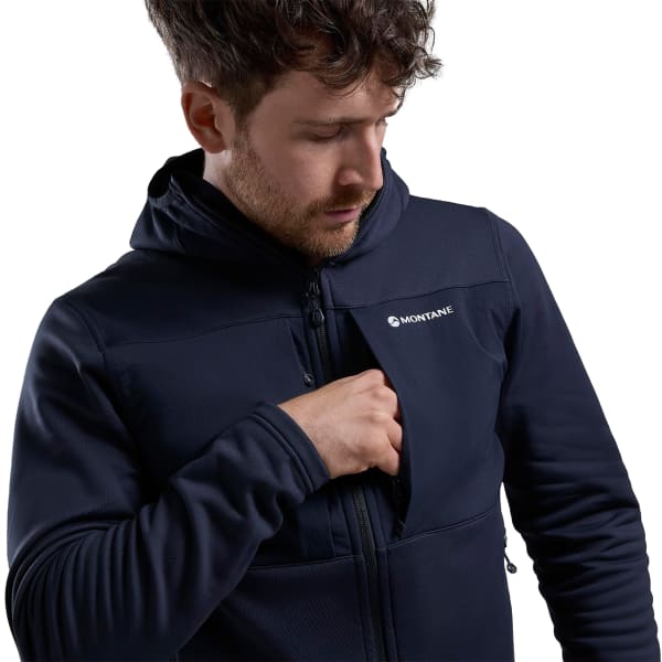 Veste polaire randonnée MONTANE FURY XT HOODIE ECLIPSE BLUE
