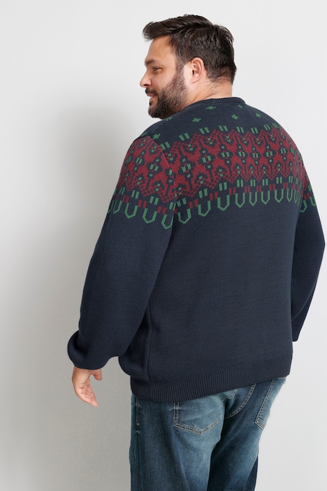 Boston Park Pullover, Bauchfit, Muster, Rundhals, bis 80/82