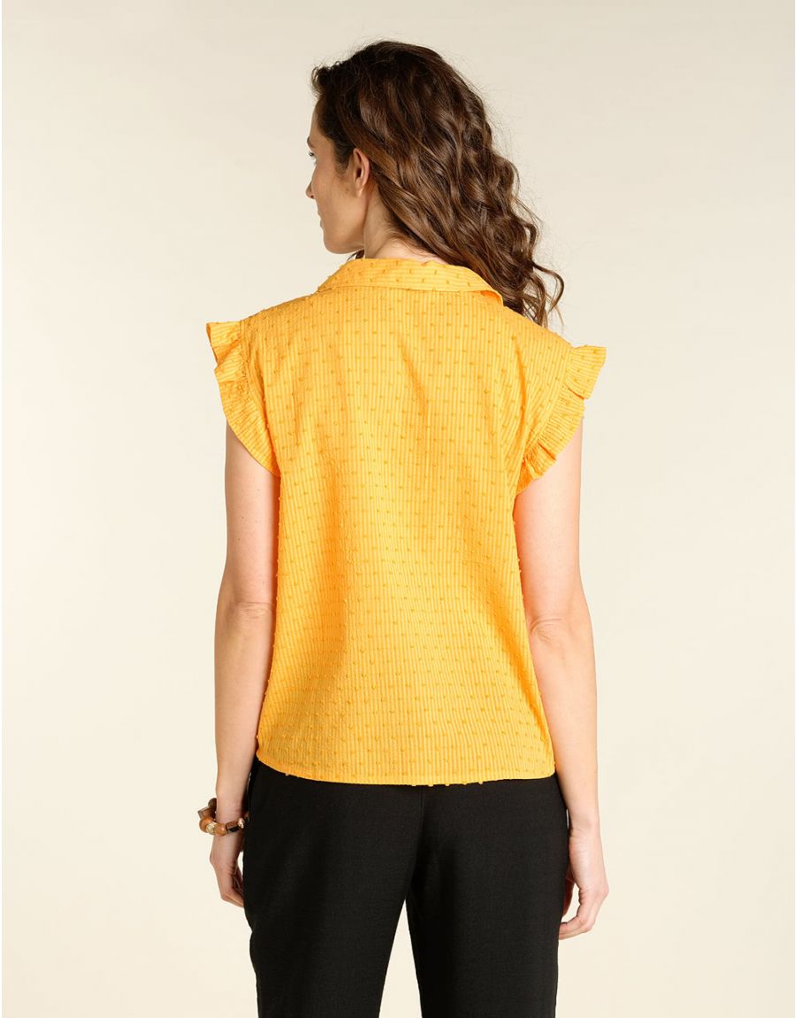 Top chic jaune coton