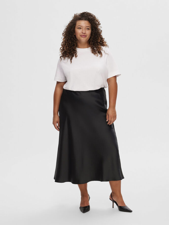 Something New SLFLENA HW MIDI SKIRT NOOS Sort
