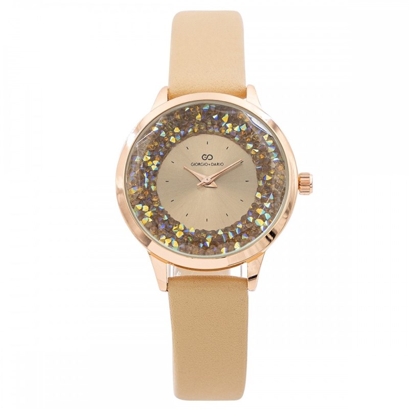 Montre Femme GIORGIO bracelet Cuir Marron