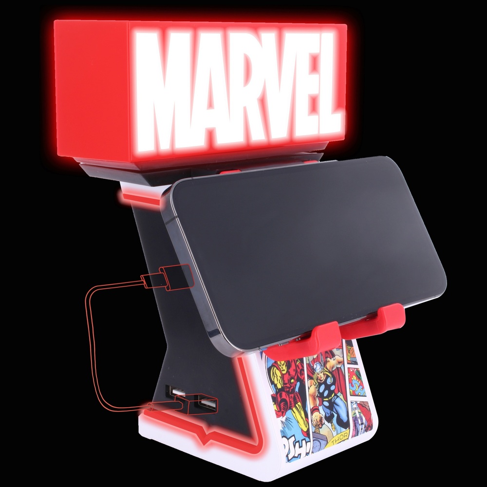Marvel Red Block Logo IKONS Stand Cable Guy
