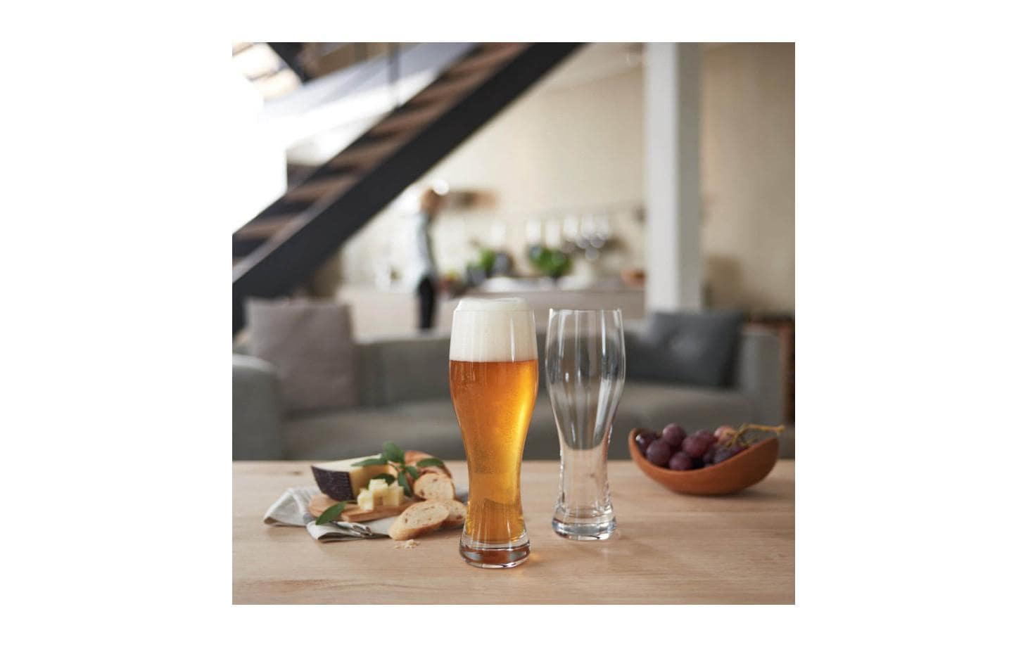 Bierglas Taverna Weissbierglas 330 ml, 2 Stück, TransparentWeizenbiergläser