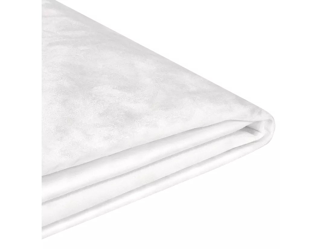 Revêtement de cadre de lit Velours FITOU 160 x 200 cm Blanc