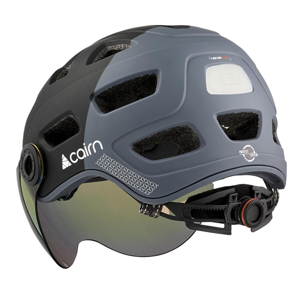 Cairn Casque de Vélo Noir/Jaune Adulte Cairn Quartz Visor Led