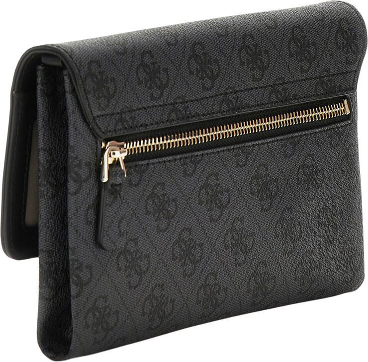 GUESS NOELLE XBODY FLAP ORGANIZER Coal logo