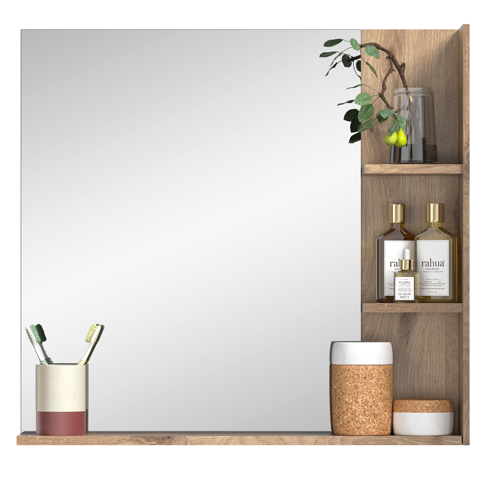 Spiegel MASON - Nox Oak - 79x73 cm