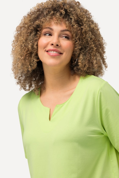 T-Shirt, A-Linie, Tunika-Ausschnitt, Halbarm