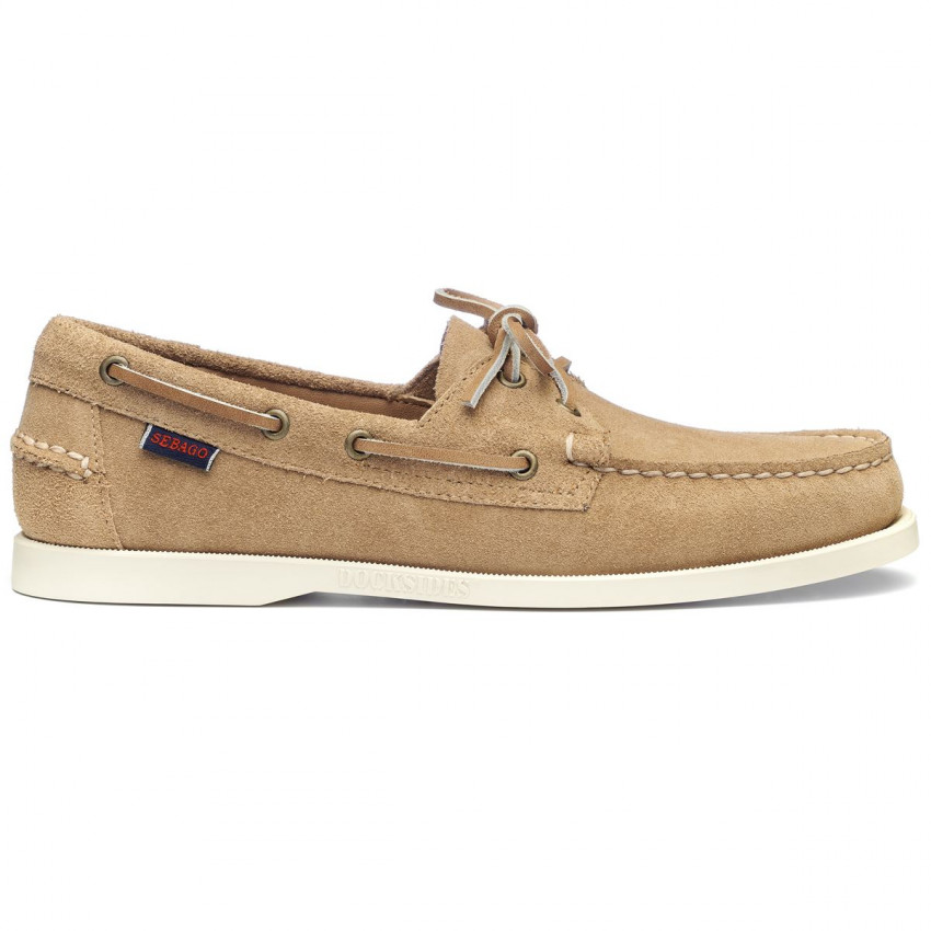 DOCKSIDES PORTLAND FLESH OUT Beige Camel-Chaussures bateau pour homme en suede Portland