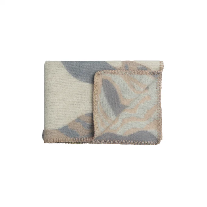 Røros Tweed - Fugl og Fisk Baby Wolldecke, grau / beige