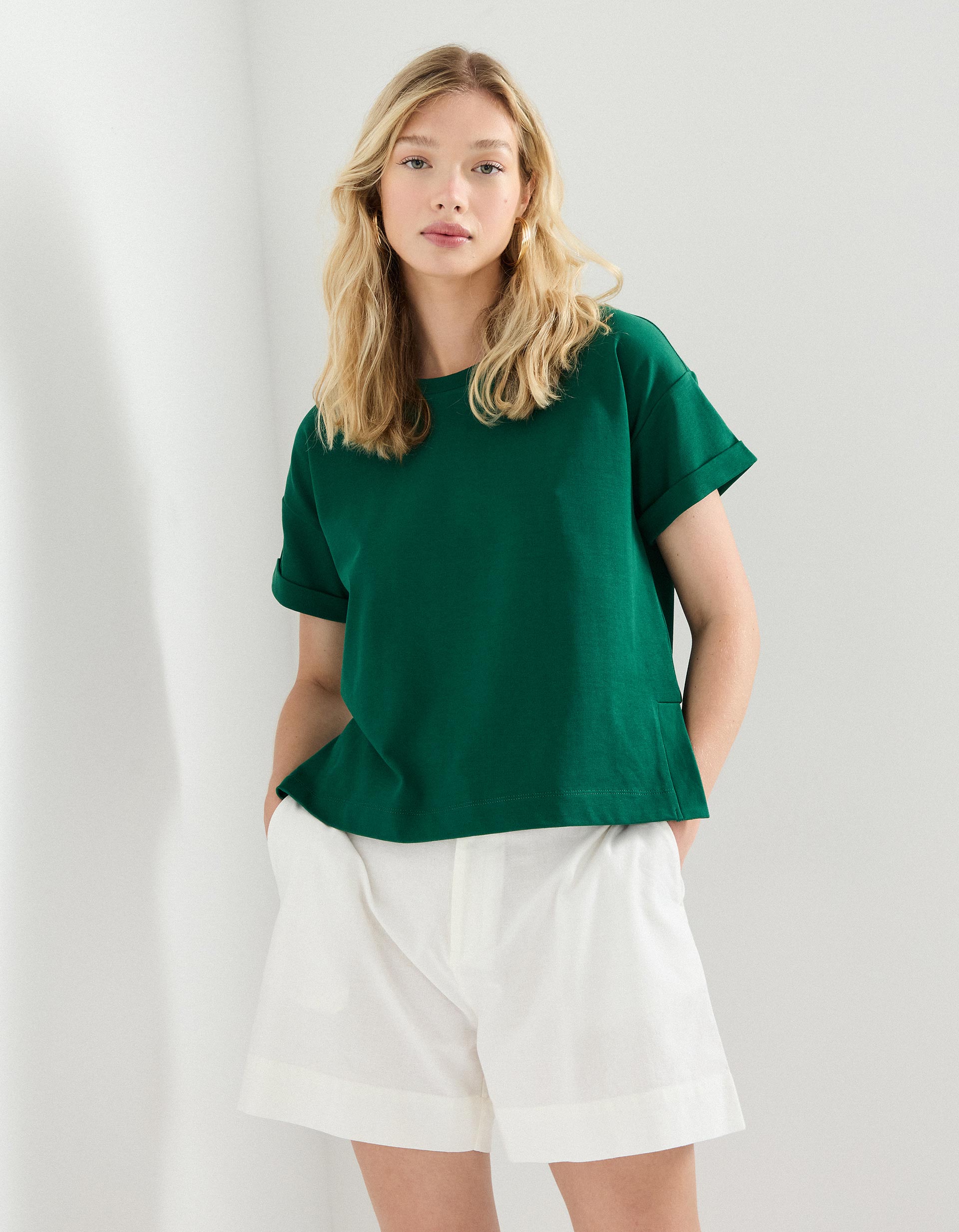 T-shirt, Mulher, Verde