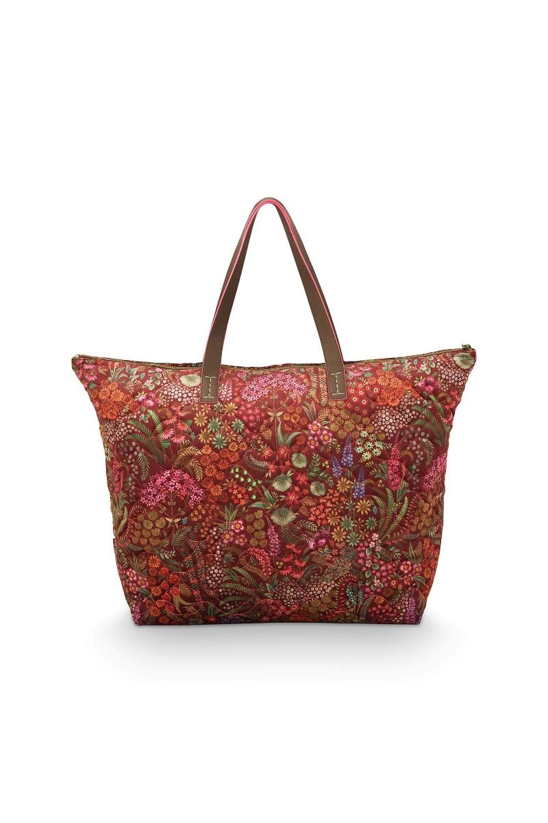 Pip Studio Tote Bag Tilda Querida Quilted Velvet Red