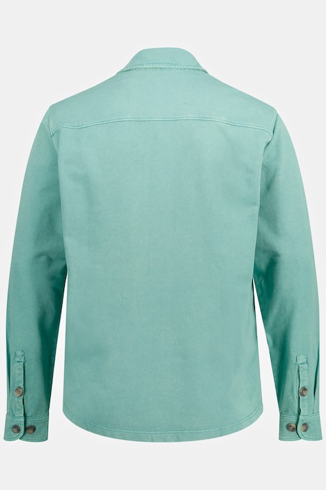 STHUGE Sweat-Hemd, Overshirt, acid washed, Langarm, bis 8 XL