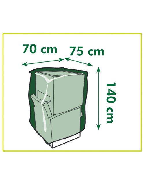 Nature Beschermhoes Voor Stoelen - Tuinmeubelen - 140x75x70 cm Grijs