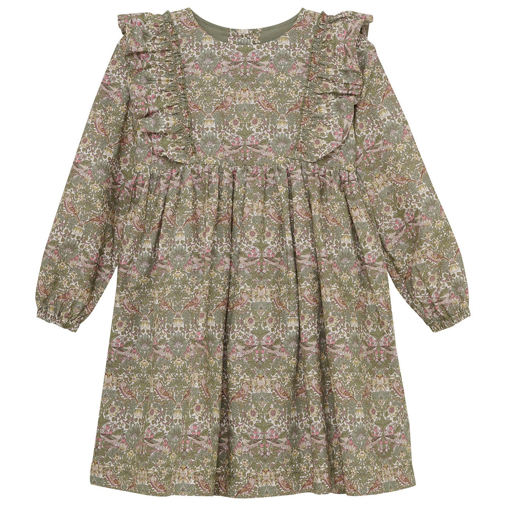 Køb Huttelihut Deep Lichen Green Kjole Liberty Fabric