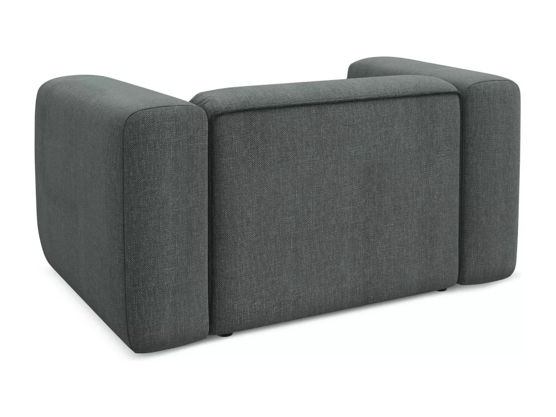 Fauteuil en tissu chenille - graphite - EKAHI
