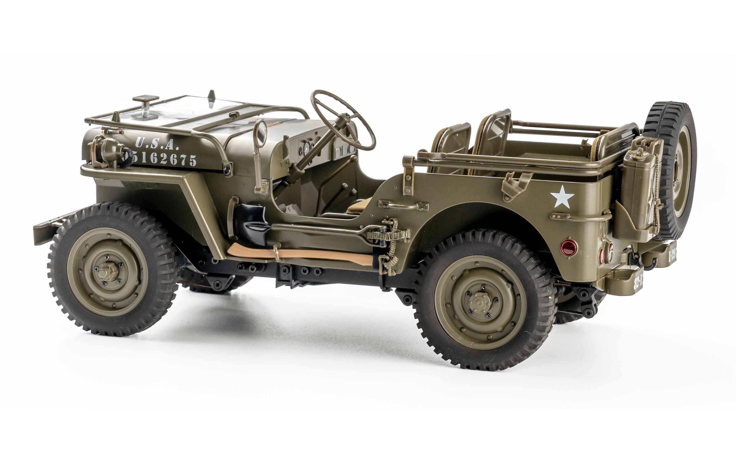 Scale Crawler 1941 MB Willys Jeep, 4 x 4 RTR, 1:12<br>1941 Willys Militär Jeep – Ein Traum für jeden Scaler