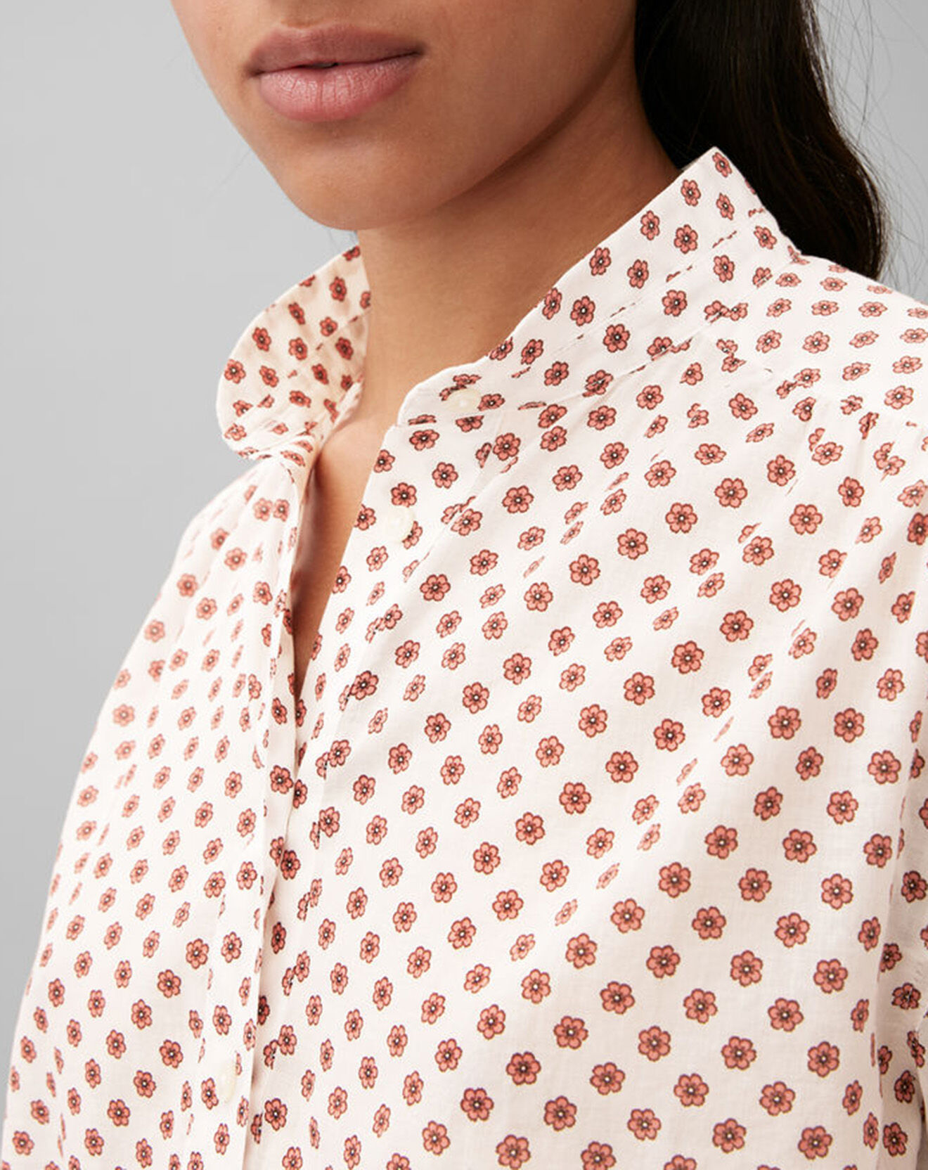 Marc O'Polo Chemise imprimée all-over blanc/rouge